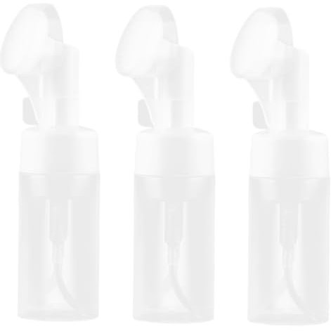 HONMEET 3stücke Schaumpumpflasche Aus Kunststoff Nachfüllbar Leere Reiseflasche Mit Silikon Pinsel Druckschaumflaschen Für Camping Und Reisen Kompakt Und Praktisch