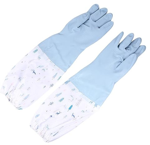 BEBEMOKO 2paar Lange Gummihandschuhe Für Küche Und Garten Wasserdichte Spülhandschuhe Mit Rutschfestem Design Für Geschirrspülen Kochen Und Reinigungsaufgaben Elastische Bündchen Für Optima
