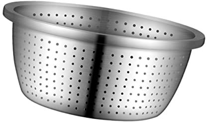 Bacinella Scolatutto 304 Inox Fori Multipli per Frutta e Alimenti