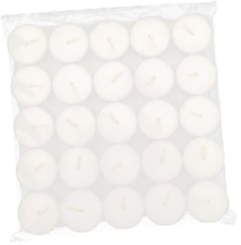 Garneck 50Pièces Bougies Chauffe-plat Blanches Sans Fumée Paraffine Durée de Combustion Jusqu pour Mariages Décorations Événements Spéciaux