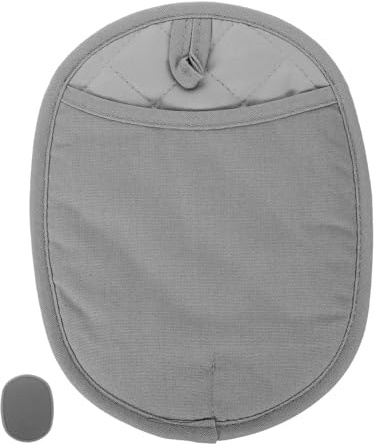 SOLUSTRE Heat Insulation Silicone Oven Gloves Slip Kitchen Baking Mitts Heat Resistant Cooking Gloves for Microwave Grilling and Serving Fit Cloth Design Gray