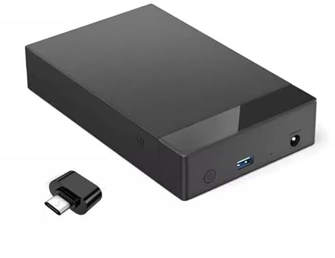 Caja de discos duros de 6,3 cm USB 3.0 a Sata3. Para discos duros externos de 0./8.9 cm, 18 TB tipo C