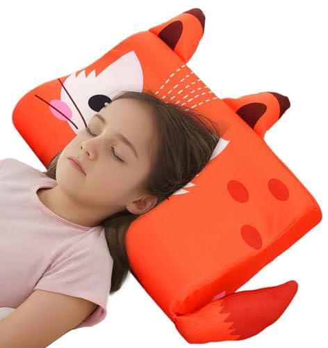 Wezalget Almohada para Dormir de Niños Pequeños - Almohada Infantil - Cojín Ergonómico para Piel con Diseño De Animales Bonito para Niña Niño Hogar Guardería Sofá Viaje