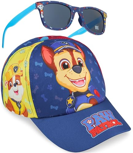 Paw Patrol Cappello Baseball Occhiali da Sole Bambino, Regolabili Cappellino con Visiera 100% Protezione UV Occhiali Sole (Multi Paw Patrol)