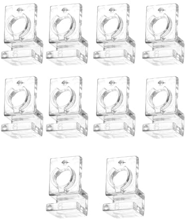 10 Stück Aquarium-Deckelhalterung für Aquarien, Halterung, Ständer, Acryl, Klemm-Clips für Aquarien