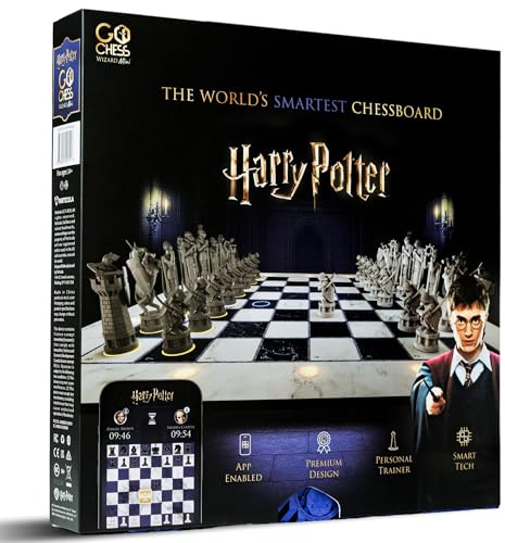 Harry Potter Electronic Chess Board Game. GoChess Mini Wizard. Light-Up Chess Set for All Skill Levels. Online Play App for Harry Potter Fans Smart Board Games Lovers