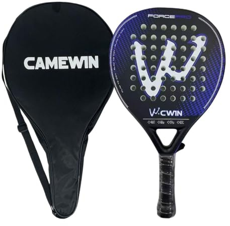 FEMTI 100% Carbon Fiber Padel Racket, Lightweight & Durable Pro Padel Tennis Racquet with Ultra-Soft EVA Foam Core, Ideal for Beginners Adult Players (Purple)
