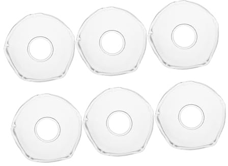 CONGARTENO 6 Stück Stabkerzen Tropfschutz aus Glas Kerzenwachsfänger Rund Wiederverwendbar für Kerzenständer Hochzeit Kirche und Zuhause
