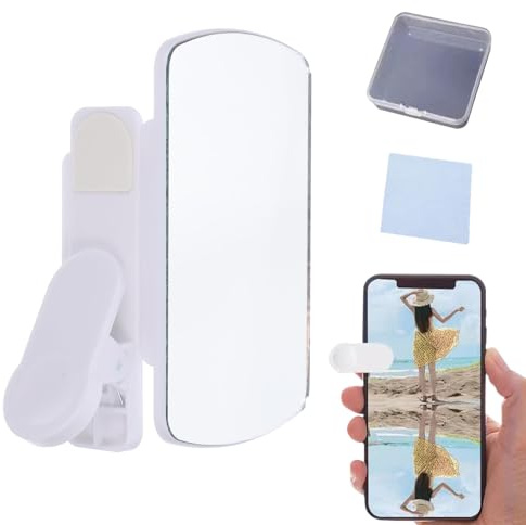 Lente con Efecto Espejo,Accesorio de Sujeción para Cámara de Móvil con Reflejo | Clip Creativo De Alta Reflectividad para Fotos Viajes Videollamadas Fotografía Doméstica