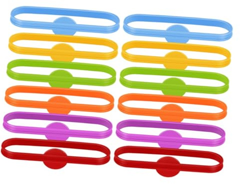 Artibetter Segnabicchieri in Silicone a Forma di Anello Set da 12 Pezzi Colorati Riconoscitore per Bicchieri da Vino Riutilizzabile per Feste Bar e Ktv