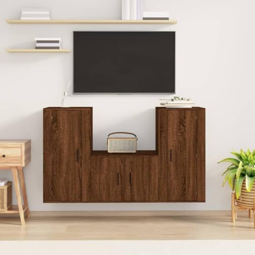 Générique Ensemble de Meubles TV 3 pcs Chêne Marron Bois d'ingénierie,Meubles, Meubles TV,3188525