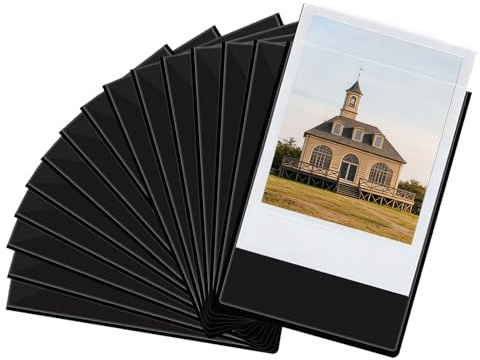 yolzhxe 15 Pza 9,3 x 6,3 cm Marcos Fotos Magnéticos, Mini Marco Magnetico | Magnetic Picture Frames, Foto Iman Nevera, para Fotos, Mensaje, Postales y Sellos, Negro