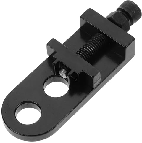 FUNOMOCYA Tendeur de Chaîne de Vélo Réglable Double Trou Noir Outil à Chaîne pour Vélo à Vitesse Unique Boulon de Fixation Inclus Accessoire Cyclisme Anti-Patinage Compatible Cadres Arrière