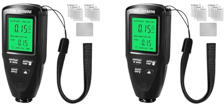 Mcnhbdgg 2X HW300MINI Digital Thickness Gauge Tester Auto Car Paint Measuring Instrument Paint Layer Measuring Device Tool Black