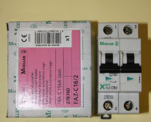 Eaton 278760 Leitungsschutzschalter, 16A, 2P, C-Char