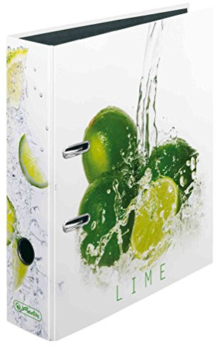 Motivordner diverse Motive zur Auswahl Ordner maX.file A4 Innenspiegel sw Rückenbreite 8 cm (3, Fresh Fruit Limette)