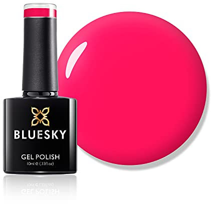 Bluesky Gel Nail Polish, Fruit Twist Neon25, Bright Pink, Long Lasting, Chip Resistant, 10 ml (Requires Drying Under UV LED Lamp)