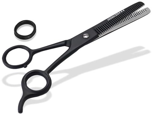 Effilierschere Haarschere 2-Seitig gezahnt Schwarz 6 Zoll 15,24 cm aus rostfreiem Edelstahl