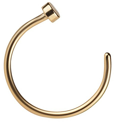 Piersando Fake Piercing Hoop Ring Clip On Klemmring für Septum Tragus Helix Nase Lippe Ohr Intim Nippel Brust Hufeisen