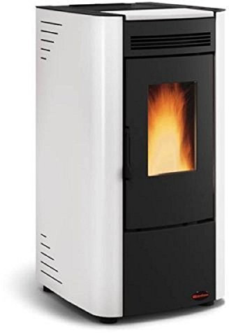 Pelletofen Extraflame Ketty Beschichtung aus Stahl lackiert Verlustleistung 6.3 KW – 180 m3 Beheizbare – Tiefe 507 mm weiß