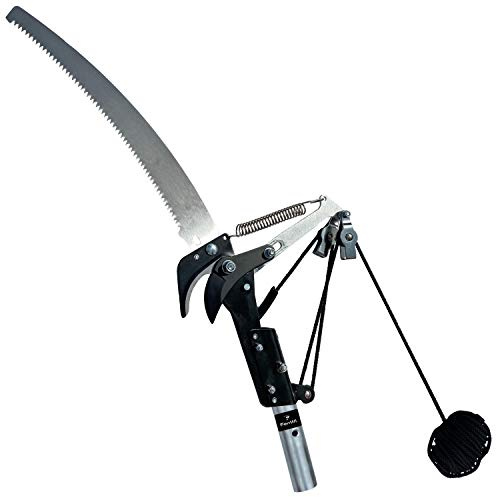 FenWi Raupenschere mit Zugschnur-Bedienung und Übersetzung als Zubehörteil und Anbaugerät für Aluminium Teleskoplanze (6m)