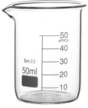 Rocwing - Boro 3.3 Glas Messbecher für Labor (50ml)