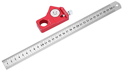 CX300-1 Aluminium Alloy Combination Square Set 300mm Precision Measuring Tool for Woodworking, Carpentry & DIY Projects, Adjustable Scribing Ruler with Vernier Scale
