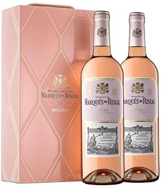 Marqués de Riscal Rosado - Vino Rosado Denominación de Origen Calificada Rioja - Estuche 2 botellas de 750 ml