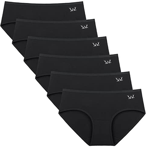 Cholewy Cotton Underwear for Women, Full Coverage Knickers, 6 Pack