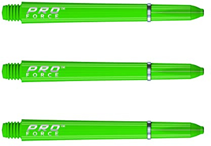 WINMAU Pro-Force Green Medium Nylon Ring Grip Dart Stems - 1 Set per Pack (3 shafts in total)