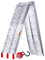 Jiubiaz Rampa de carga plegable de aluminio, máx. 340 kg, rampa de aluminio, plegable, carril de carga, antideslizante para moto o ciclomotor