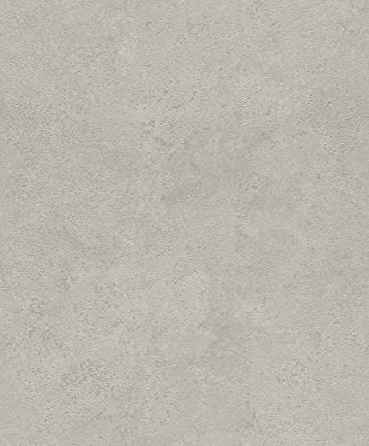 Rasch Tapete 315141 - Vliestapete Silber Metallic Uni Betonoptik Struktur aus der Kollektion Factory V