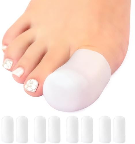 Niupiour Silikon Big Toe Protektoren für Damen und Herren, 14 Stück Gel-Zehenschutz für fehlende oder eingewachsene Zehennägel, Zehenkappen und Ärmel für Schuhe, schützen Zehen vor Reibung und Reibung