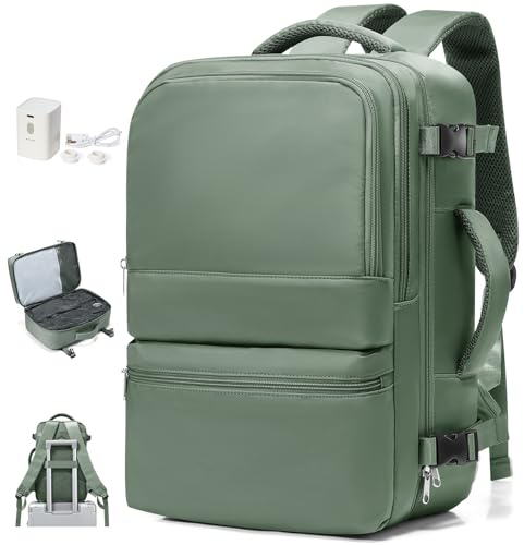 UPPACK Handgepäck Rucksack Damen Travel Backpack 40x20x25 für Ryanair Reiserucksack Daypacks Mädchen Rucksack Wasserdicht Business Rucksack Damen Weekendertasche Armeegrün
