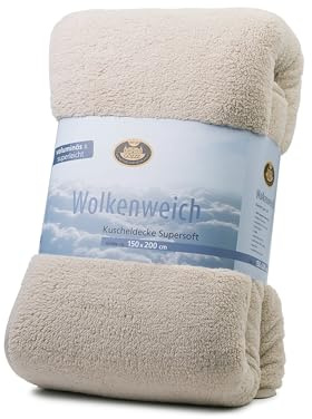 Gözze - Wolkenweich Kuscheldecke, Schaffellimitat, 100% Polyester (Mikrofaser), 150 x 200 cm - Camel