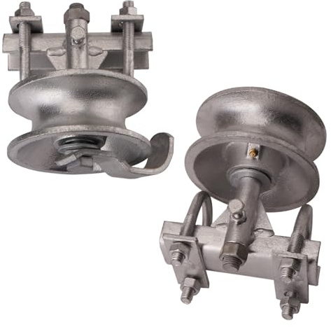 5 Pipe Track Wheel Galvanized, 1 7/8 Round Post, 1 7/8 or 1 5/8 for Chain Link Fence Gate Frame, Chain Link Rolling Gate Track Sliding Gate Rollers,Double U - Pack of 2