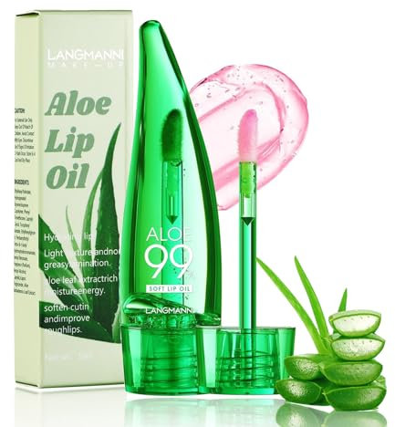 Syloripha Aloe Vera Lip Oil - PH Temperature Color Changing Gloss, Long Lasting Moisturizing Lip Care Balm, Light Texture No Greasy Lip Care Product For Women