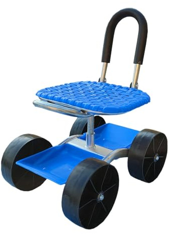 JISADER Gartenwagen Rollsitz, Garten Rollarbeitssitz, Gartenstuhl zum Bepflanzen, 4 Räder