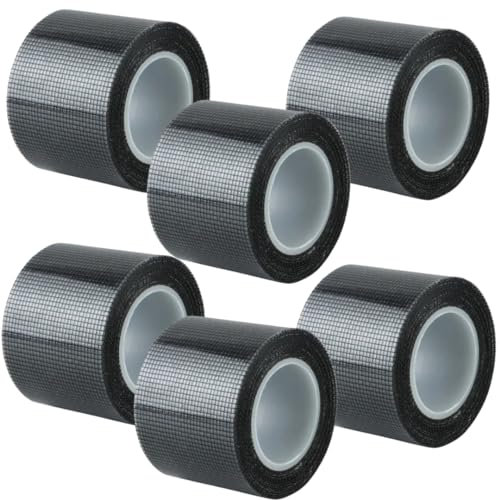 Nastro Adesivo per Riparare Zanzariere - Ripara Strappi Rete per Zanzariera Super Autoadesivo - Fibra di Rete Grigia, 5cm X 200cm (6)