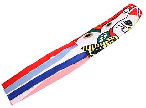 Parliky Windsack-Flagge Im Japanischen Stil 70 cm Katze Für Restaurants Festliche Außendekoration Für Schulen Partys Wetterfest