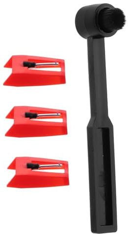 Hemoton 1set Turntable Stylus Replacement Vinyl Record Cleaner Brush High Performance Phonograph Needles for Enhanced Audio Experience Non-magnetic Design Accessory for Record Players