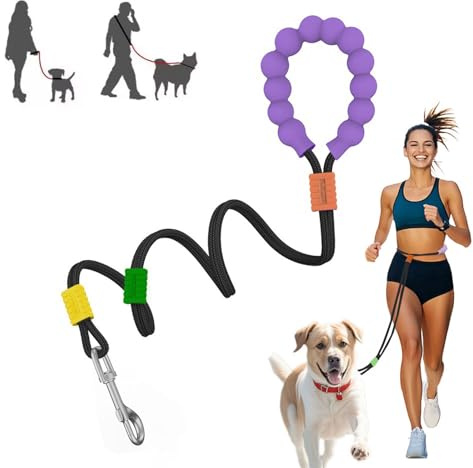 Anlitent 4.6ft Classic Heavy Duty Long Rope Dog Lead for Small/Meidum/Large Dogs, No Pull Slip Rope Leades with Comfortable Handle for Outdoor Walking Strong Antipull Lead German Shepherd (Black)