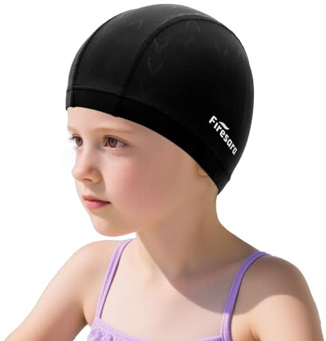 Firesara Fishtail Fabric Swim Cap for Men Women, Breathable High Elasticity Swimming Cap Hair Protection Quick Dry Soft for Long Hair Short Hair, Kids Boys and Girls