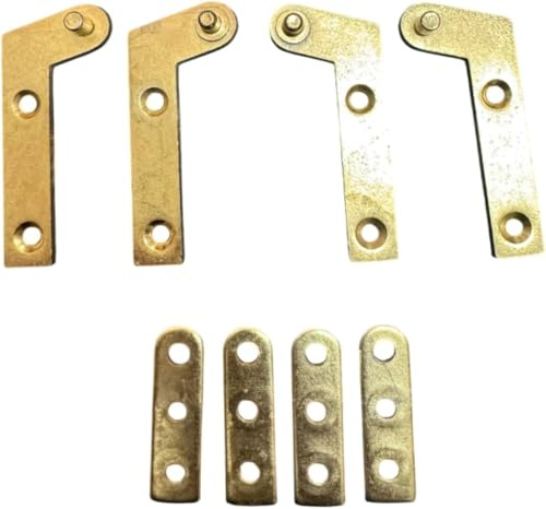 Kit Cardini Di Blocco C/Piastra In Ottone Per Finestre E Porte A Due Ante | Accessorio Per Serramenti Interni | CAR09/CAR010 (CAR09)