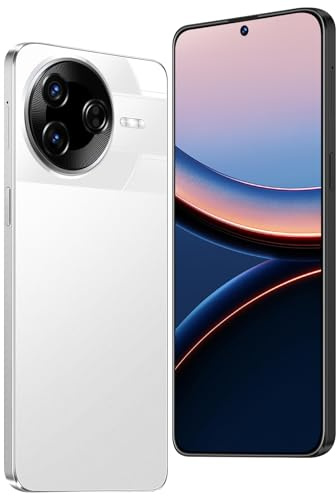 QrZrQ 4G Smartphone,6.6-inch HD Display, 32GB ROM (Expandable up to 256GB), Dual SIM, Android 12.0,Support Bluetooth/Wifi/GPS/OTG/Fast Charger/Face ID 4G Mobile Phone (White)