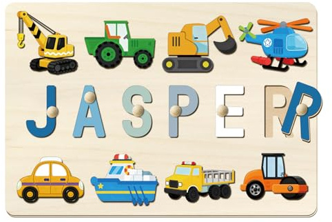 Puzzle Personalisiert Holzpuzzle Kinder, Personalisiertes Baby Puzzle Holztiere Ab 1 Jahr Buchstaben Und Ziffern, Personalisierte Geschenke Baby 1 Jahr Geburtstag