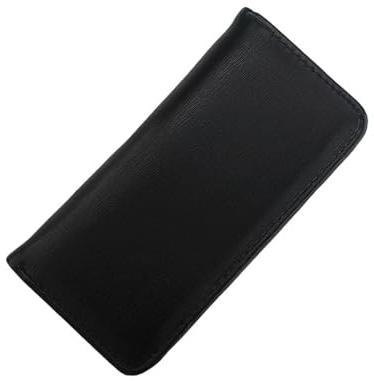 XINYIN Tragbarer Stift-Organizer aus Leder, 3 Fächer, Reißverschluss, für Studenten, Profis, Büro und den täglichen Gebrauch, wasserdichte PU-Stifttaschen, Schwarz
