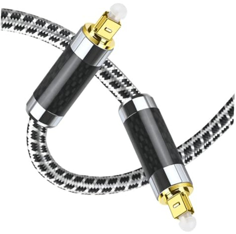 Kisangel Cavo Audio Ottico Da Cavo Audio Digitale in Fibra Ottico Per Home Theater e Console Di Gioco Contatti Placcati in Oro