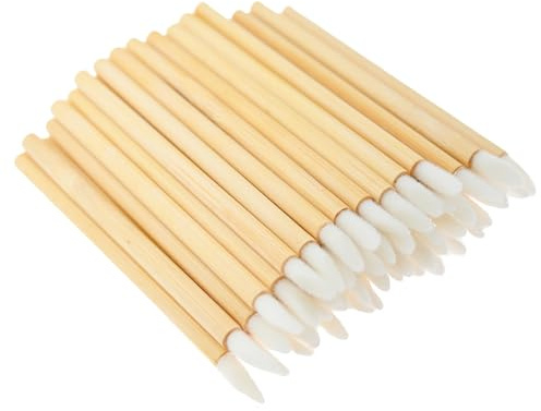 ZHIYE Lip Brushes, 50Pcs Lip Brushes with Wooden Handle Make Up Brush Lipstick Lip Gloss Wands Applicator Tool Makeup Beauty Tool Kits
