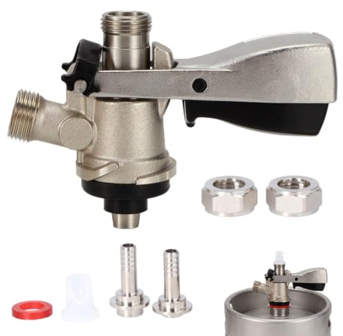 Acoplador de Barril de Sistem Sankey S Europeo G5/8, Dispensador de Grifo de Cerveza Tipo S de Acero Inoxidable 304, Acoplador de Grifo de Barril de Cerveza (Tipo S)